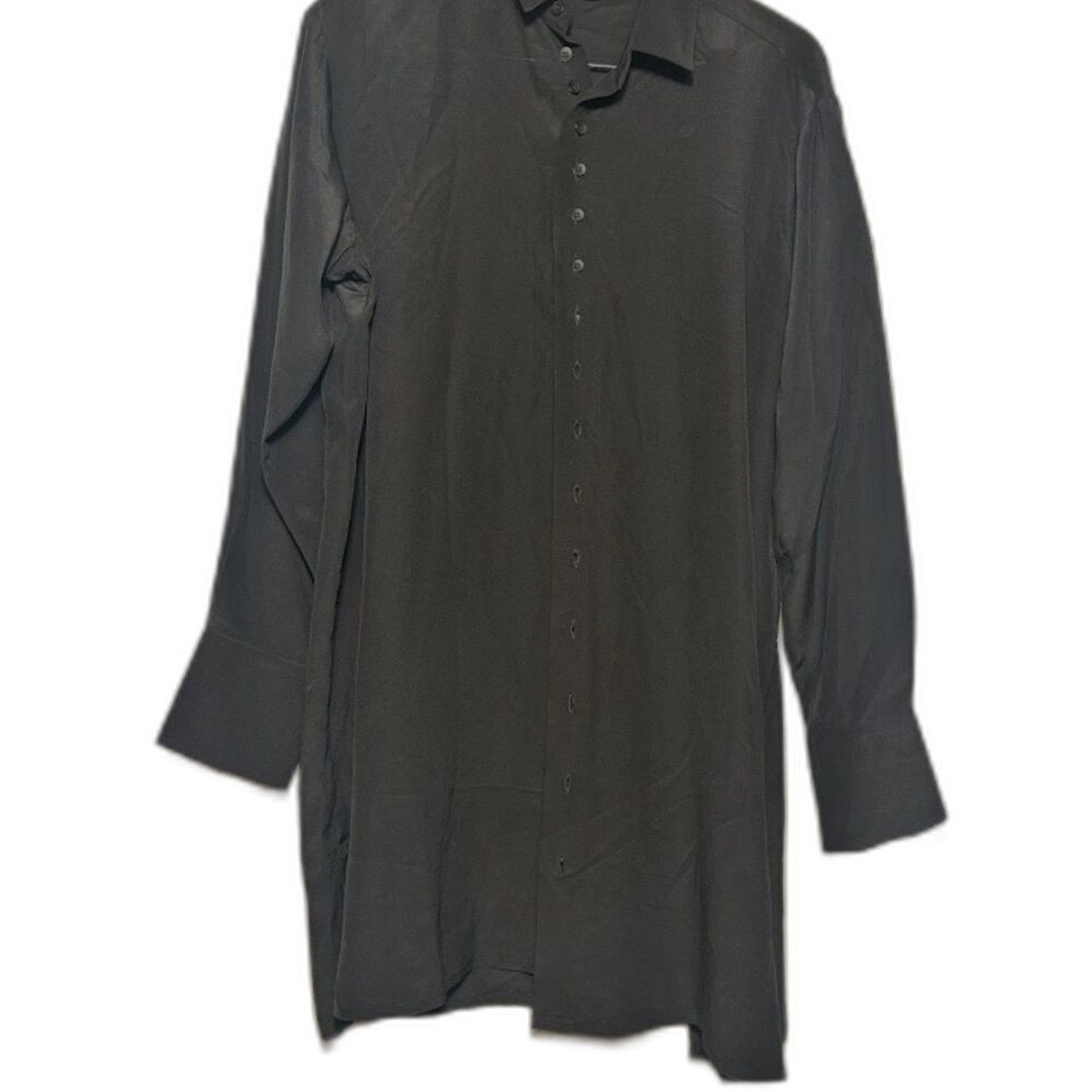 Esther Perbandt 100% Silk Blouse Tunic Size 2 / Medium Black Minimalist Lux